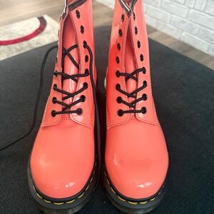 Patent Coral Doc martens size 8